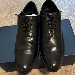 Cole Haan Black Leather Oxfords